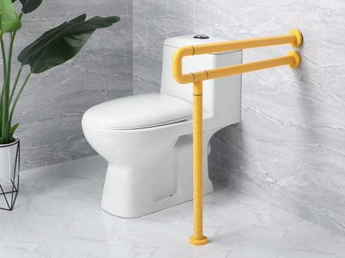 衛(wèi)生間扶手-黃色U型落地扶手殘疾人坐便器扶手 衛(wèi)生間扶手-黃色U型落地扶手殘疾人坐便器扶手
