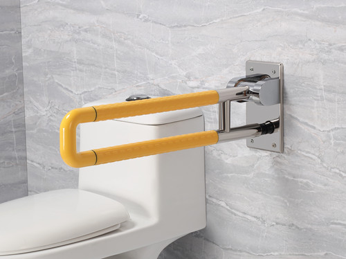 衛(wèi)生間扶手-新款黃色U型上翻扶手不銹鋼光面底板老人安全助力扶手桿無障礙助立坐便器扶手 衛(wèi)生間扶手-新款黃色U型上翻扶手不銹鋼光面底板老人安全助力扶手桿無障礙助立坐便器扶手