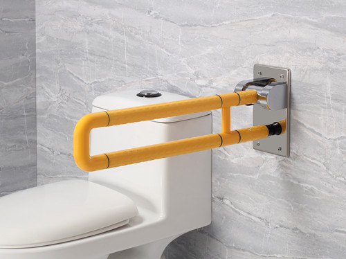 衛(wèi)生間扶手-黃色U型上翻扶手不銹鋼光面底板老人安全助力扶手桿無障礙助立坐便器扶手 衛(wèi)生間扶手-黃色U型上翻扶手不銹鋼光面底板老人安全助力扶手桿無障礙助立坐便器扶手